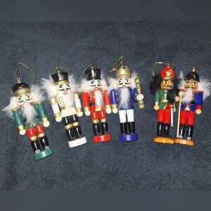 Cute Nutcracker Ornaments~Set of 6~Christmas~Winter~Soldiers